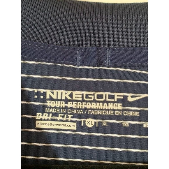 Nike Disney Authentic Vacation Club Member Polo Shirt Adult XL Blue Stri… - Picture 3 of 5